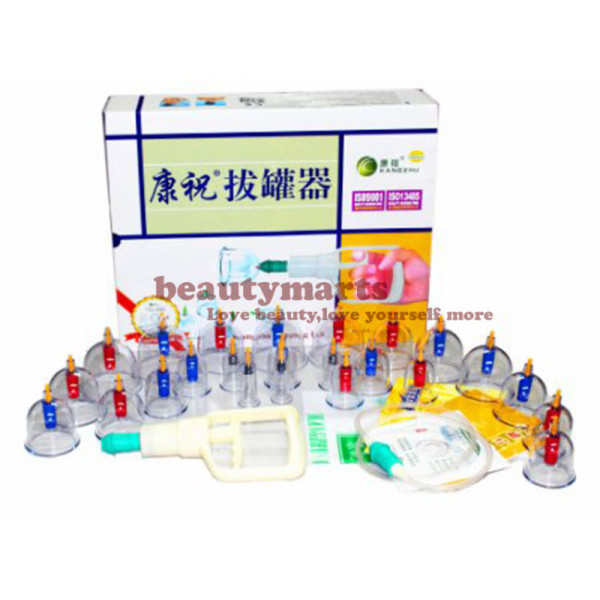 Kang Zhu 24 Cup Chinese Cupping Therapy Set 康祝拔罐器